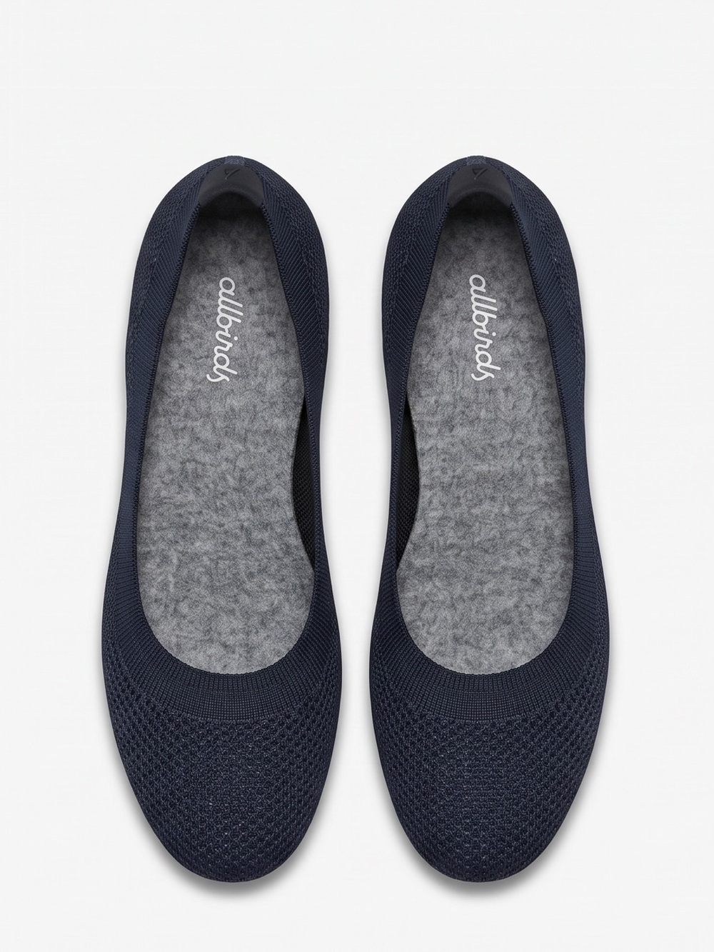 allbirds Tree Breezers Women's Knit Ballet Flats in Black Removable Insoles